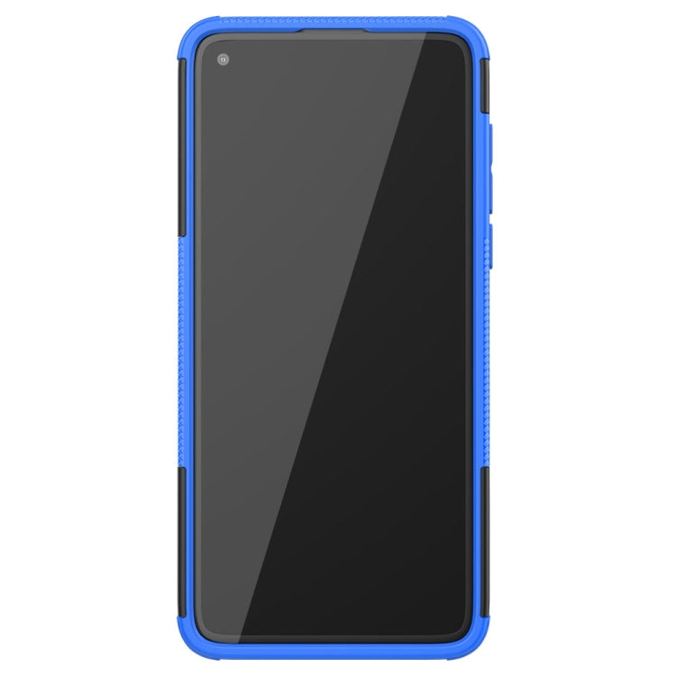 For Motorola Moto G8 Tire Texture Shockproof TPU+PC Protective Case with Holder