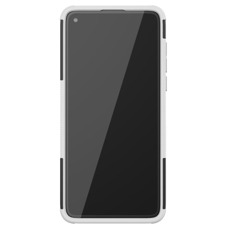 For Motorola Moto G8 Tire Texture Shockproof TPU+PC Protective Case with Holder