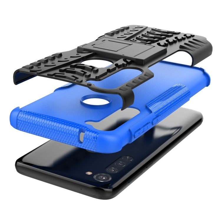 For Motorola Moto G Stylus Tire Texture Shockproof TPU+PC Protective Case with Holder