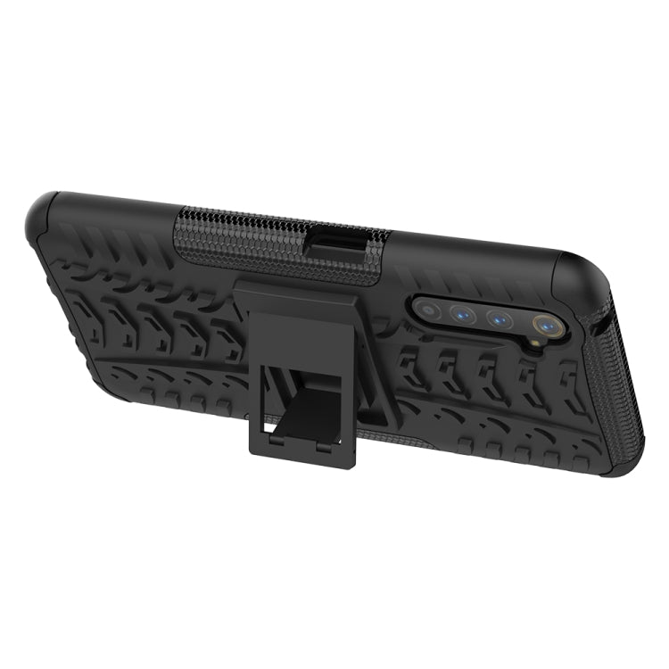 For OPPO Realme 6 Pro Tire Texture Shockproof TPU+PC Protective Case with Holder