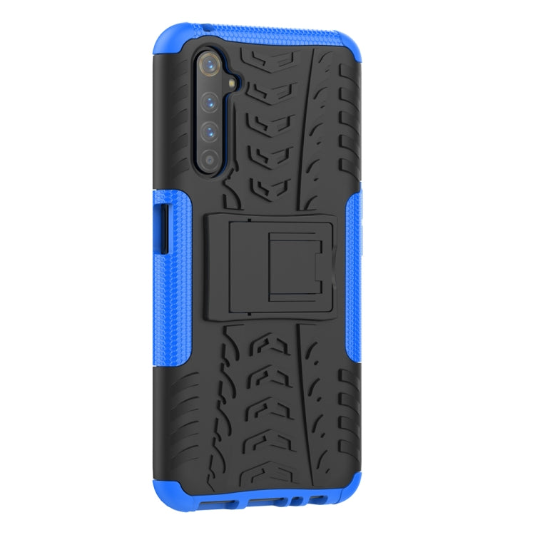 For OPPO Realme 6 Pro Tire Texture Shockproof TPU+PC Protective Case with Holder