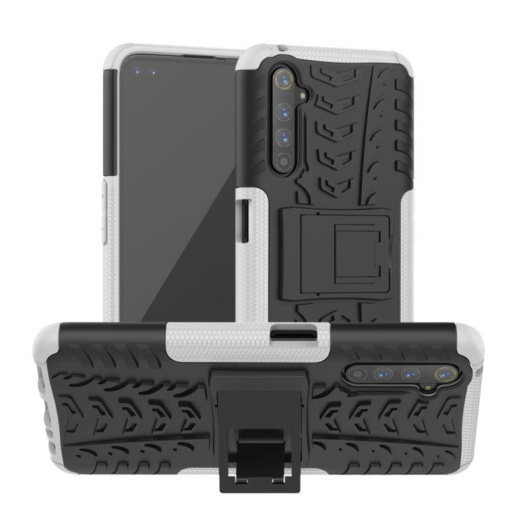 For OPPO Realme 6 Pro Tire Texture Shockproof TPU+PC Protective Case with Holder