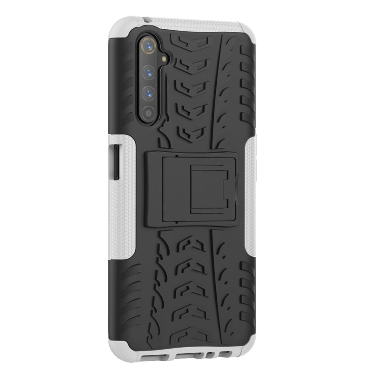For OPPO Realme 6 Pro Tire Texture Shockproof TPU+PC Protective Case with Holder