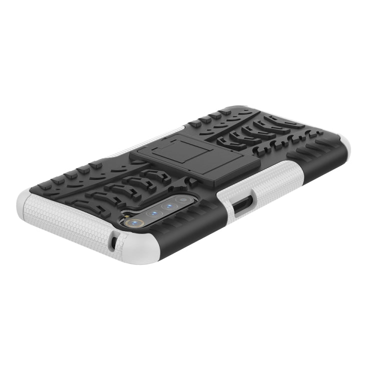 For OPPO Realme 6 Pro Tire Texture Shockproof TPU+PC Protective Case with Holder