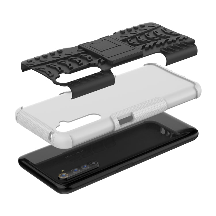 For OPPO Realme 6 Pro Tire Texture Shockproof TPU+PC Protective Case with Holder