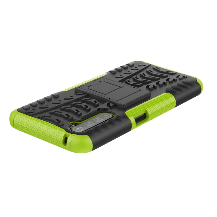 For OPPO Realme 6 Pro Tire Texture Shockproof TPU+PC Protective Case with Holder