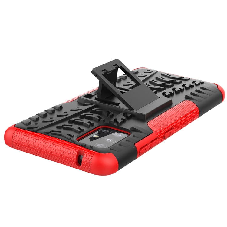 For Samsung Galaxy A51 5G Tire Texture Shockproof TPU+PC Protective Case with Holder