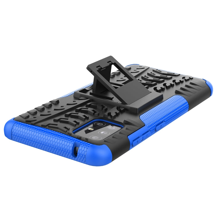 For Samsung Galaxy A51 5G Tire Texture Shockproof TPU+PC Protective Case with Holder