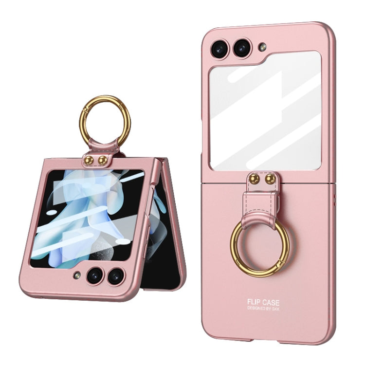 For Samsung Galaxy Z Flip5 Ultra-thin Back Screen Integrated Phone Case with Ring
