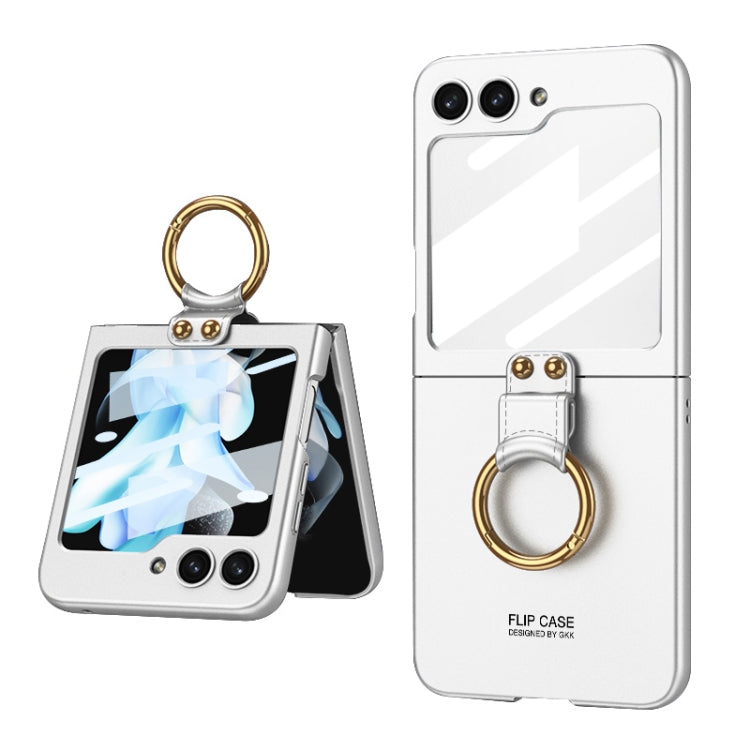 For Samsung Galaxy Z Flip5 Ultra-thin Back Screen Integrated Phone Case with Ring