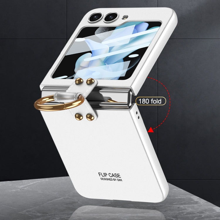 For Samsung Galaxy Z Flip5 Ultra-thin Back Screen Integrated Phone Case with Ring