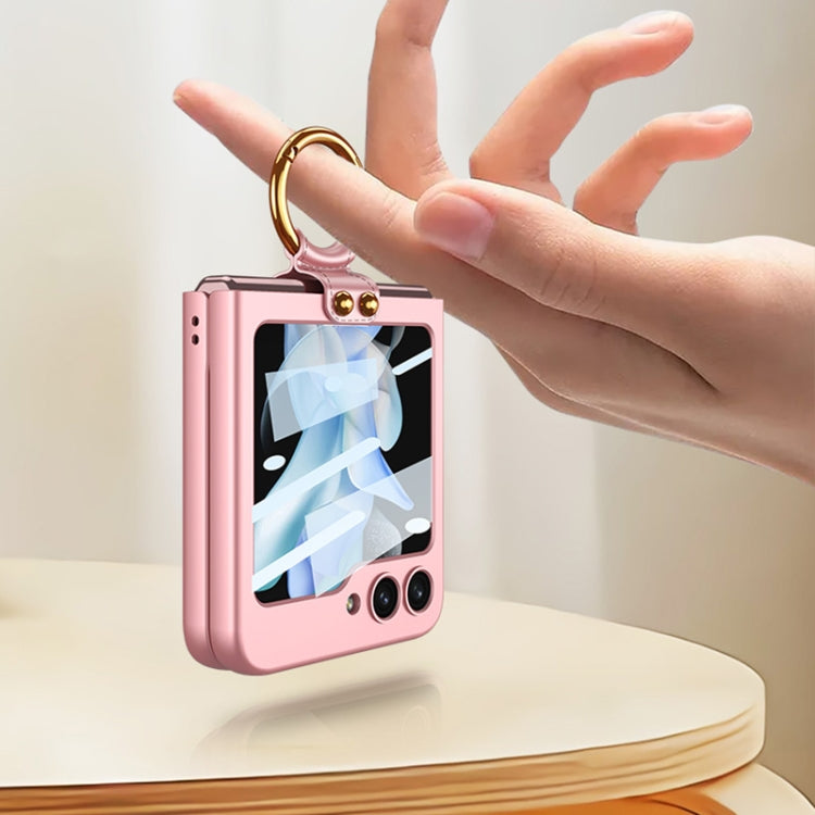 For Samsung Galaxy Z Flip5 Ultra-thin Back Screen Integrated Phone Case with Ring