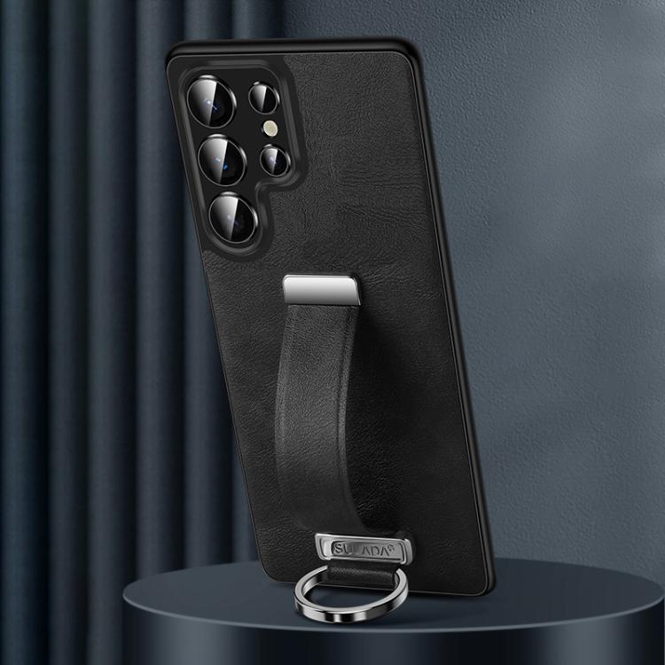 For Samsung Galaxy S25 Ultra 5G SULADA PC Hybrid Leather Texture Skin Feel Shockproof Phone Case