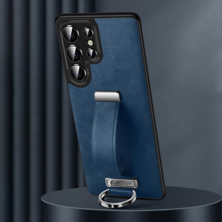 For Samsung Galaxy S25 Ultra 5G SULADA PC Hybrid Leather Texture Skin Feel Shockproof Phone Case