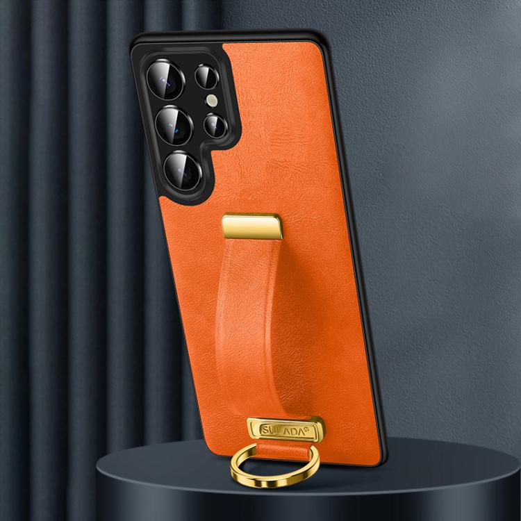 For Samsung Galaxy S25 Ultra 5G SULADA PC Hybrid Leather Texture Skin Feel Shockproof Phone Case