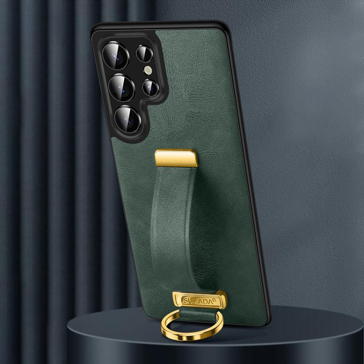 For Samsung Galaxy S25 Ultra 5G SULADA PC Hybrid Leather Texture Skin Feel Shockproof Phone Case
