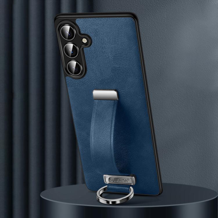 For Samsung Galaxy S25+ 5G SULADA PC Hybrid Leather Texture Skin Feel Shockproof Phone Case