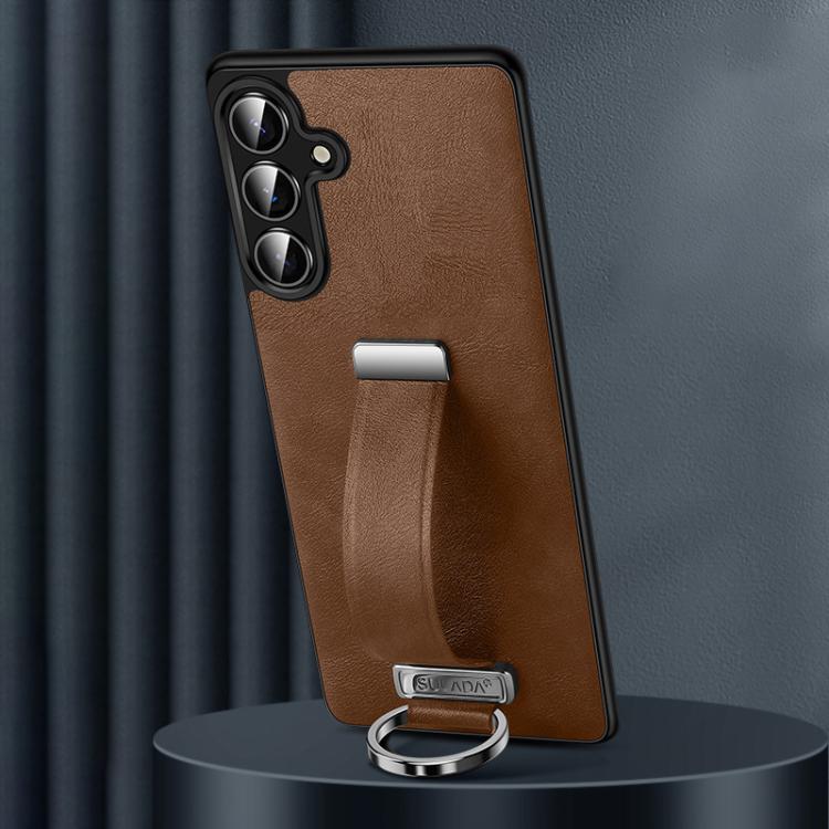 For Samsung Galaxy S25+ 5G SULADA PC Hybrid Leather Texture Skin Feel Shockproof Phone Case
