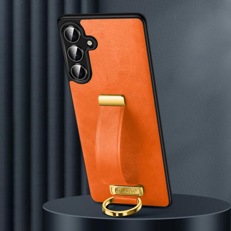 For Samsung Galaxy S25+ 5G SULADA PC Hybrid Leather Texture Skin Feel Shockproof Phone Case
