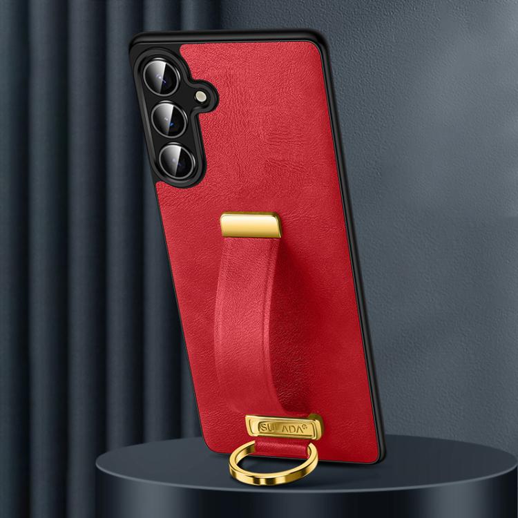 For Samsung Galaxy S25+ 5G SULADA PC Hybrid Leather Texture Skin Feel Shockproof Phone Case