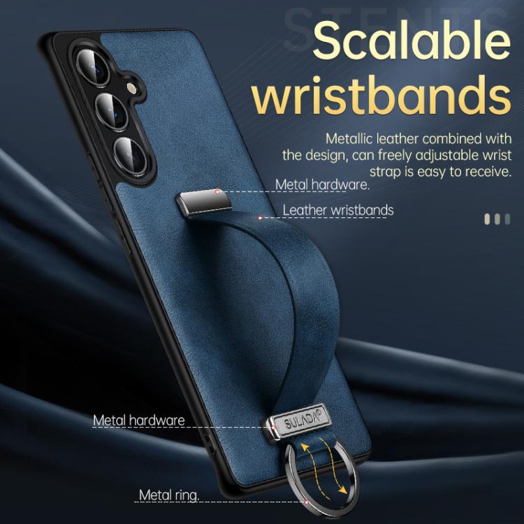 For Samsung Galaxy S25 Ultra 5G SULADA PC Hybrid Leather Texture Skin Feel Shockproof Phone Case