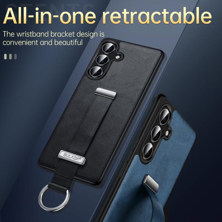 For Samsung Galaxy S25 Ultra 5G SULADA PC Hybrid Leather Texture Skin Feel Shockproof Phone Case