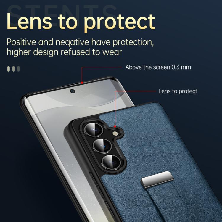 For Samsung Galaxy S25 Ultra 5G SULADA PC Hybrid Leather Texture Skin Feel Shockproof Phone Case
