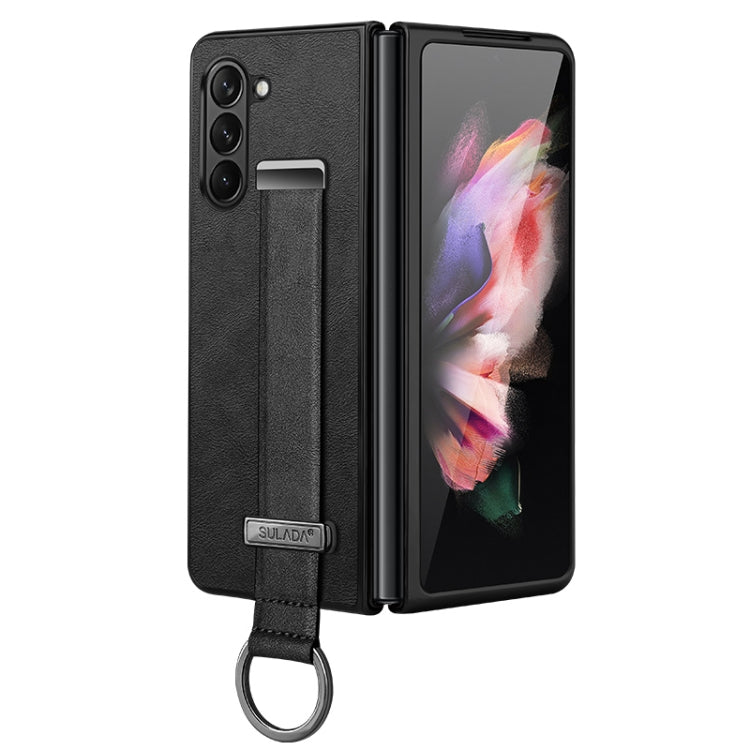 For Samsung Galaxy Z Fold5 SULADA PC + Leather Texture Skin Feel Shockproof Phone Case