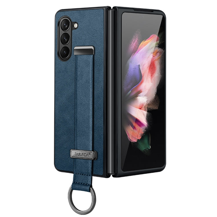 For Samsung Galaxy Z Fold5 SULADA PC + Leather Texture Skin Feel Shockproof Phone Case
