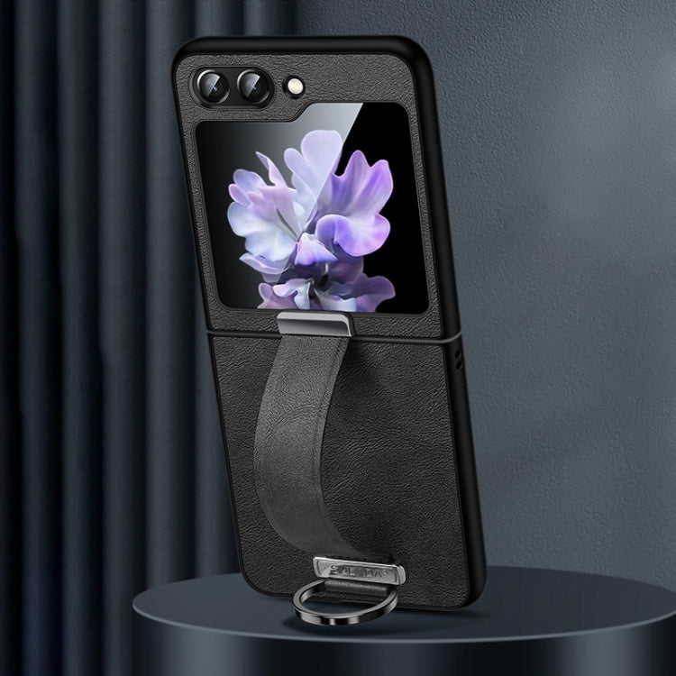 For Samsung Galaxy Flip5 SULADA PC Hybrid Leather Texture Skin Feel Shockproof Phone Case