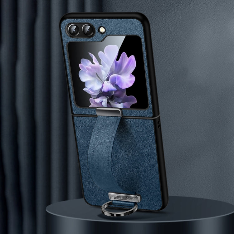 For Samsung Galaxy Flip5 SULADA PC Hybrid Leather Texture Skin Feel Shockproof Phone Case