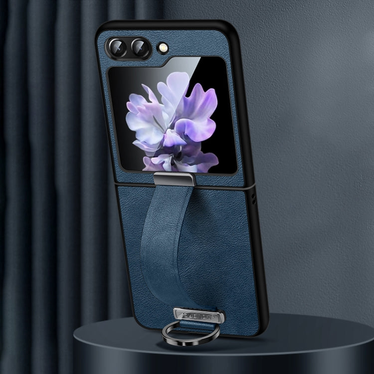 For Samsung Galaxy Z Flip7 FE / Flip6 SULADA PC Hybrid Leather Texture Skin Feel Shockproof Phone Case