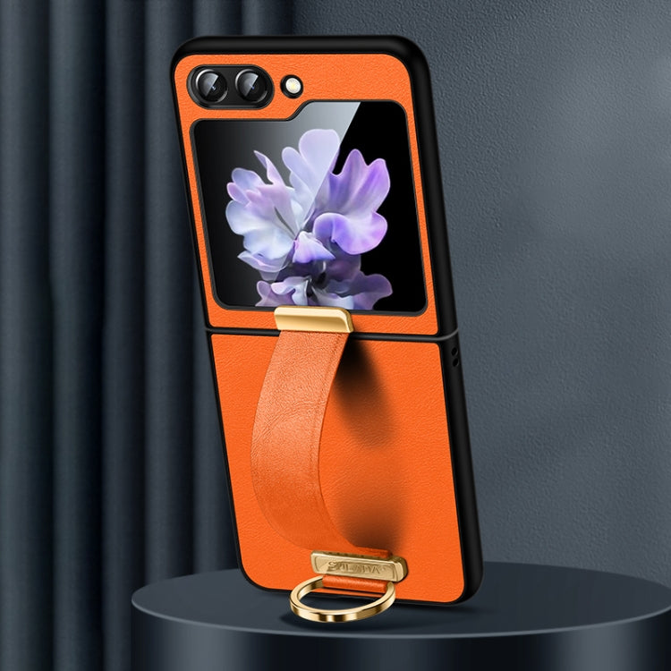 For Samsung Galaxy Z Flip7 FE / Flip6 SULADA PC Hybrid Leather Texture Skin Feel Shockproof Phone Case