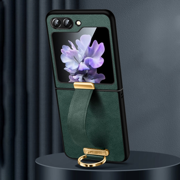 For Samsung Galaxy Z Flip7 FE / Flip6 SULADA PC Hybrid Leather Texture Skin Feel Shockproof Phone Case