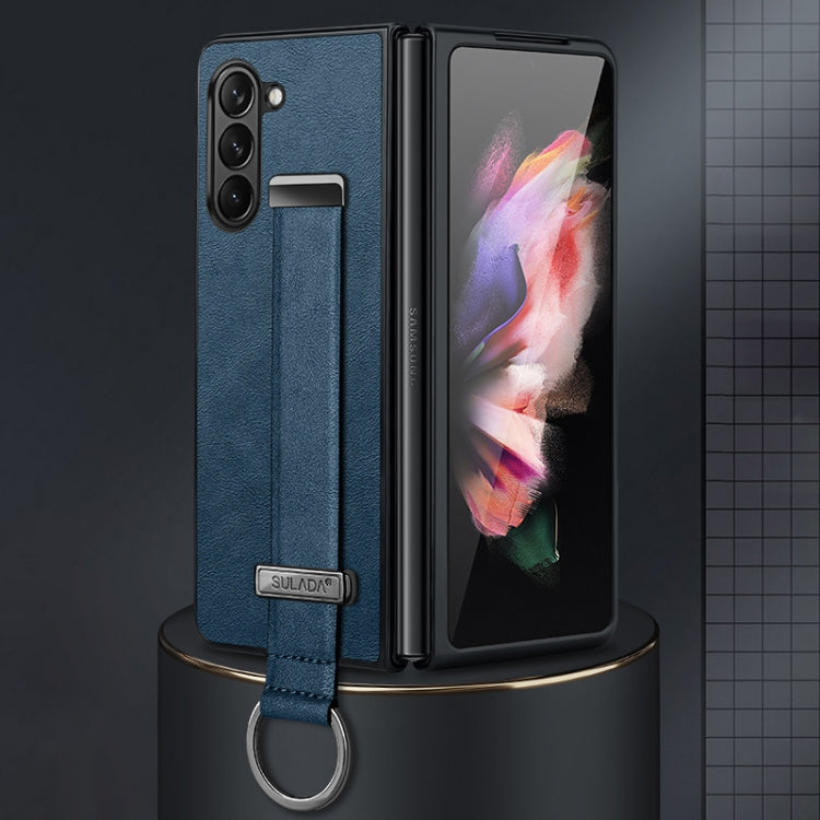 For Samsung Galaxy Z Fold6 SULADA PC Hybrid Leather Texture Skin Feel Shockproof Phone Case