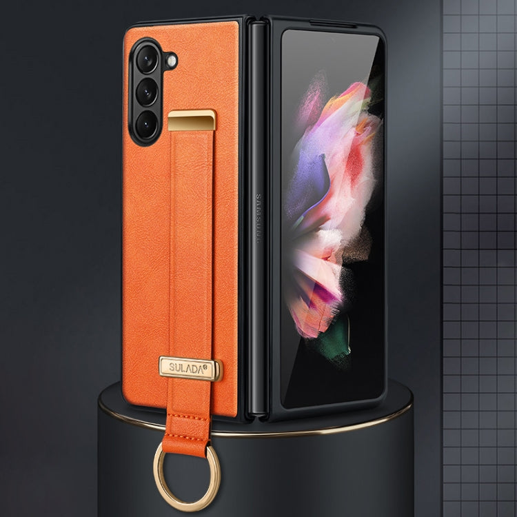 For Samsung Galaxy Z Fold6 SULADA PC Hybrid Leather Texture Skin Feel Shockproof Phone Case