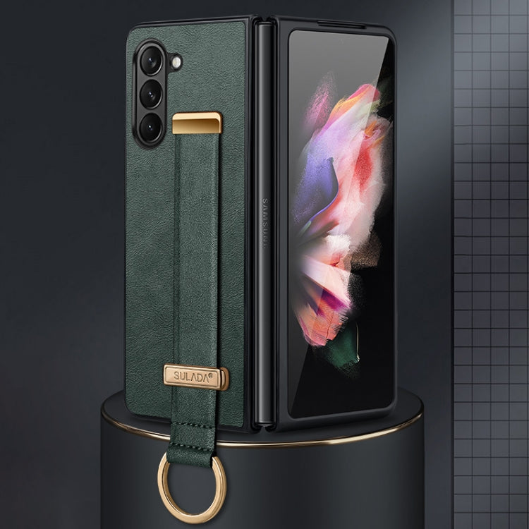 For Samsung Galaxy Z Fold6 SULADA PC Hybrid Leather Texture Skin Feel Shockproof Phone Case