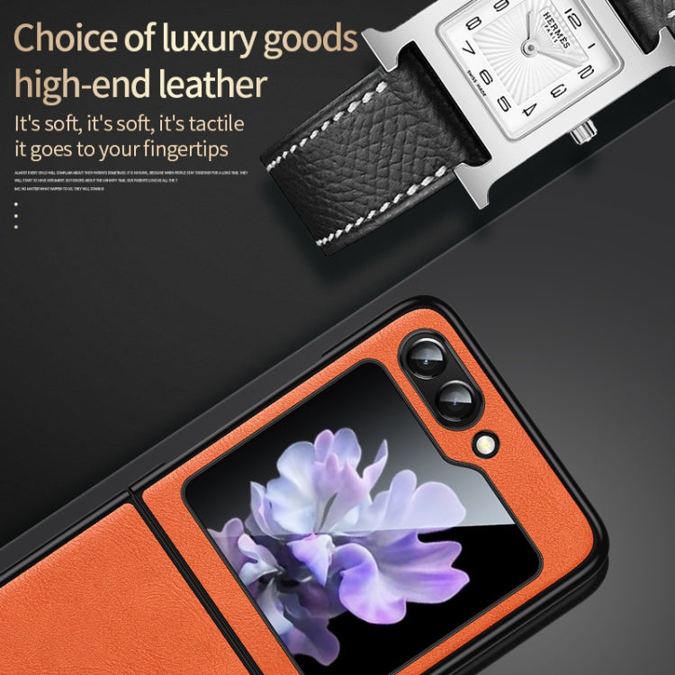 For Samsung Galaxy Z Flip6 / Flip7 FE SULADA Shockproof TPU + Handmade Leather Phone Case