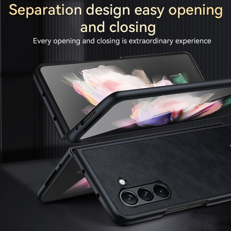 For Samsung Galaxy Z Fold5 SULADA Shockproof TPU + Handmade Leather Phone Case