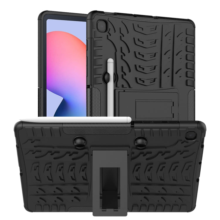 For Samsung Galaxy S6 Lite Tire Texture TPU+PC Shockproof Case  , with Holder & Pen Tray