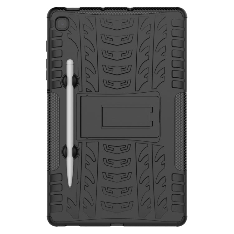 For Samsung Galaxy S6 Lite Tire Texture TPU+PC Shockproof Case  , with Holder & Pen Tray