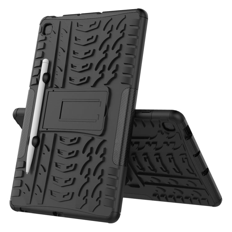 For Samsung Galaxy S6 Lite Tire Texture TPU+PC Shockproof Case  , with Holder & Pen Tray