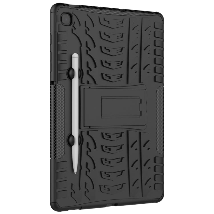 For Samsung Galaxy S6 Lite Tire Texture TPU+PC Shockproof Case  , with Holder & Pen Tray