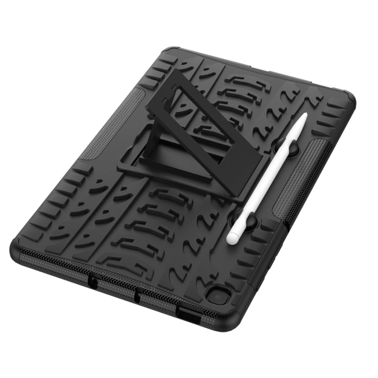 For Samsung Galaxy S6 Lite Tire Texture TPU+PC Shockproof Case  , with Holder & Pen Tray