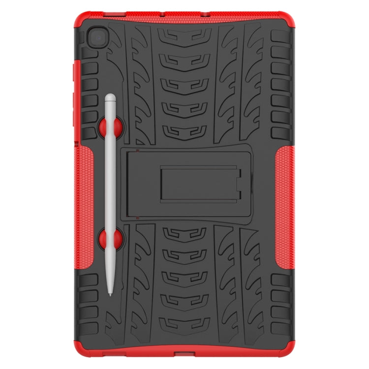 For Samsung Galaxy S6 Lite Tire Texture TPU+PC Shockproof Case  , with Holder & Pen Tray