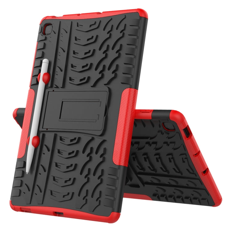 For Samsung Galaxy S6 Lite Tire Texture TPU+PC Shockproof Case  , with Holder & Pen Tray