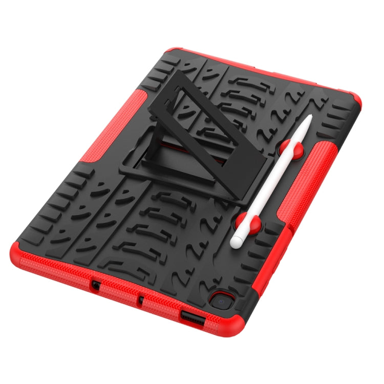 For Samsung Galaxy S6 Lite Tire Texture TPU+PC Shockproof Case  , with Holder & Pen Tray