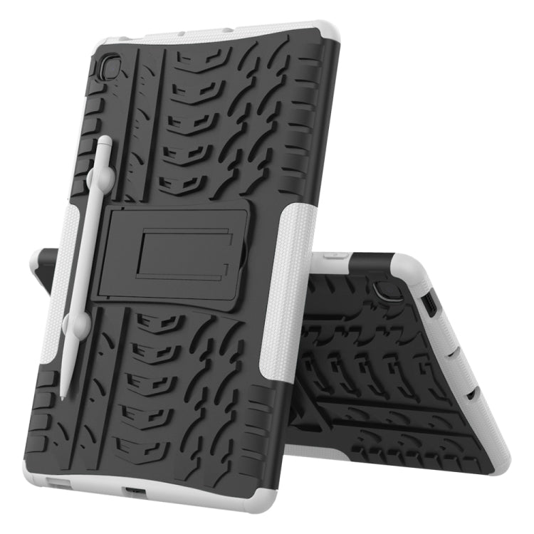For Samsung Galaxy S6 Lite Tire Texture TPU+PC Shockproof Case  , with Holder & Pen Tray