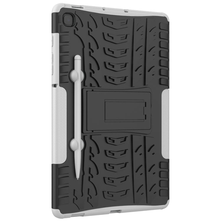 For Samsung Galaxy S6 Lite Tire Texture TPU+PC Shockproof Case  , with Holder & Pen Tray