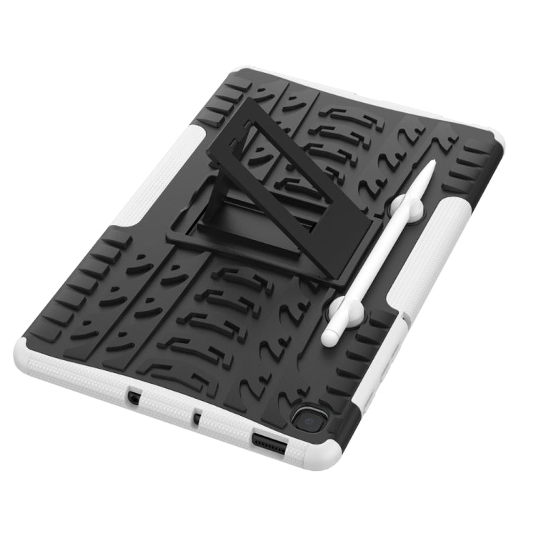 For Samsung Galaxy S6 Lite Tire Texture TPU+PC Shockproof Case  , with Holder & Pen Tray